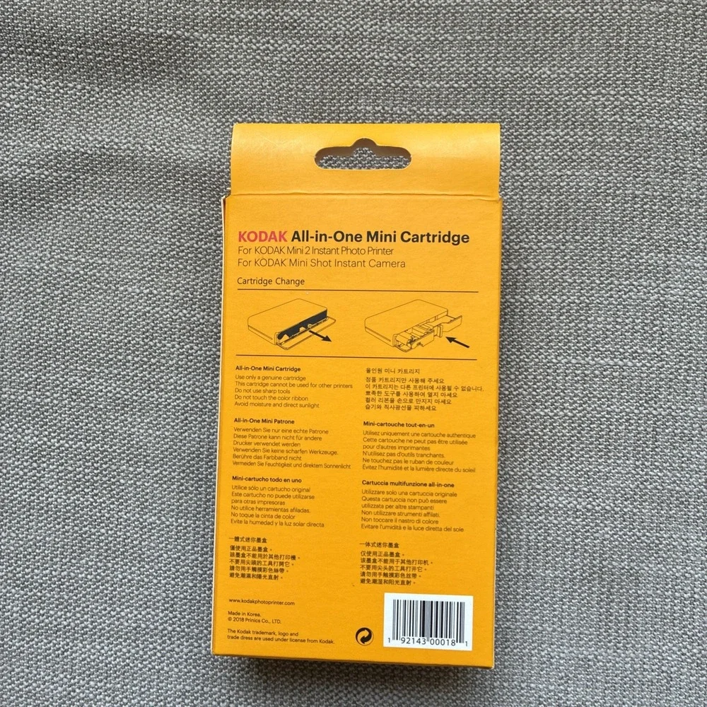 KODAK All-in-One Mini 2 Photo Printer Cartridge 20 Sheets 54x86mm Paper KOD-MC20